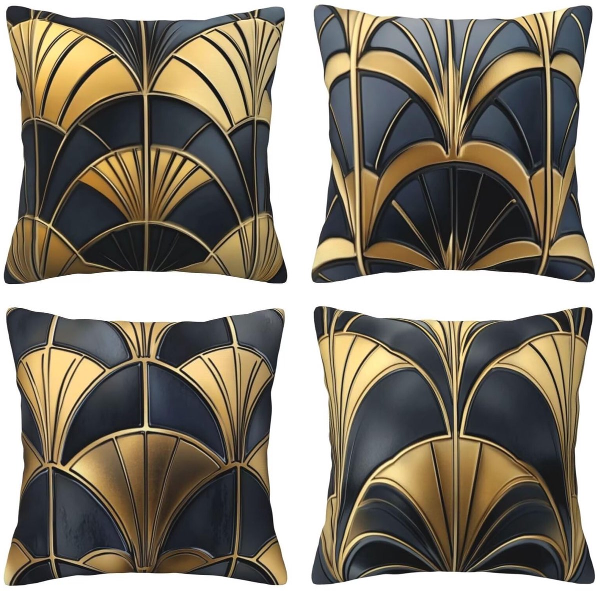 Kussenslopen van 65 x 65 cm, set van 4 stuks, zachte fluwelen kussenslopen met onzichtbare rits, voor slaapbank, thuis, terrasdecoratie, set van 4 stuks, 26 x 26 inch U4487