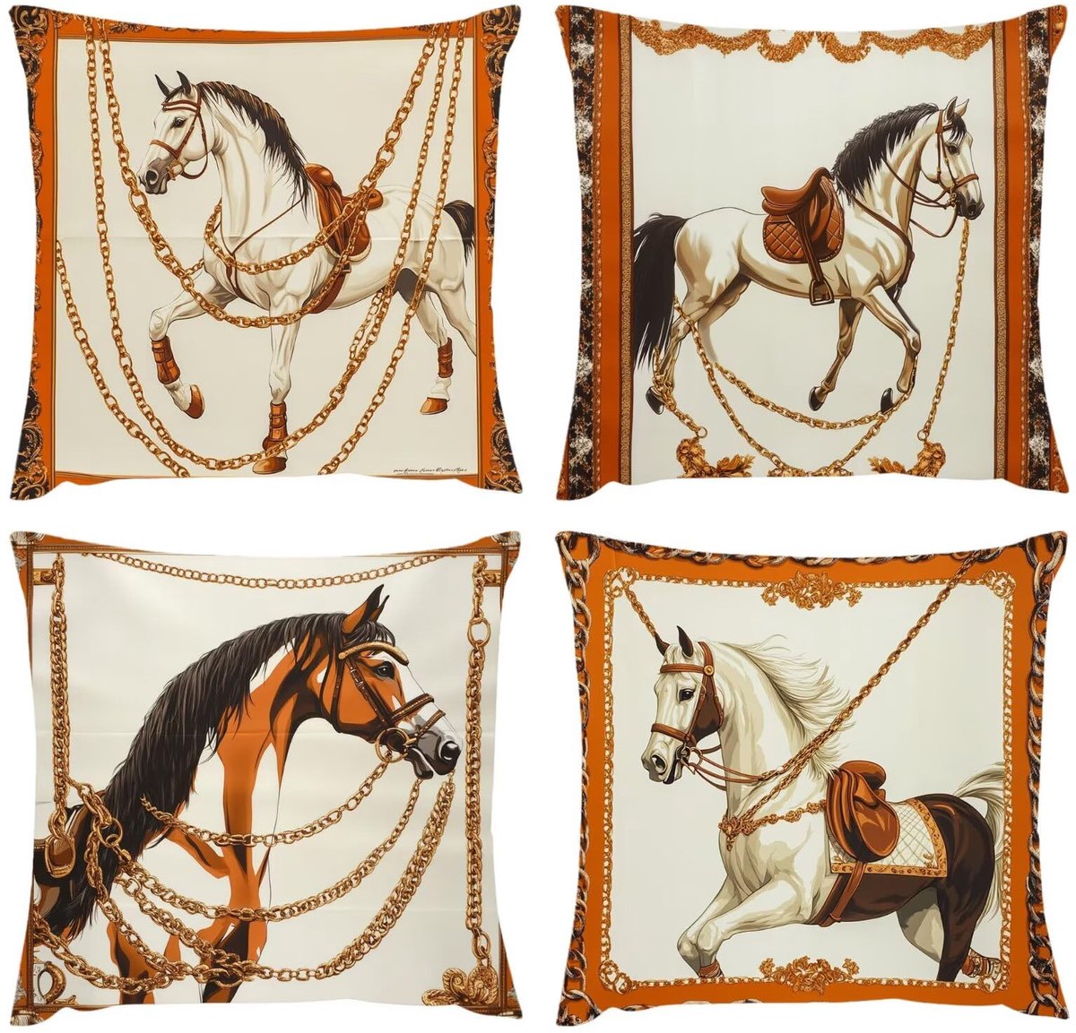 kussenhoezen 50 x 50 cm, set van 4 waterdichte tuinkussens voor buiten, fluwelen vierkante kussenhoezen, decoratieve kussenhoes met onzichtbare rits, voor bank, slaapkamer, terras, woondecoratie