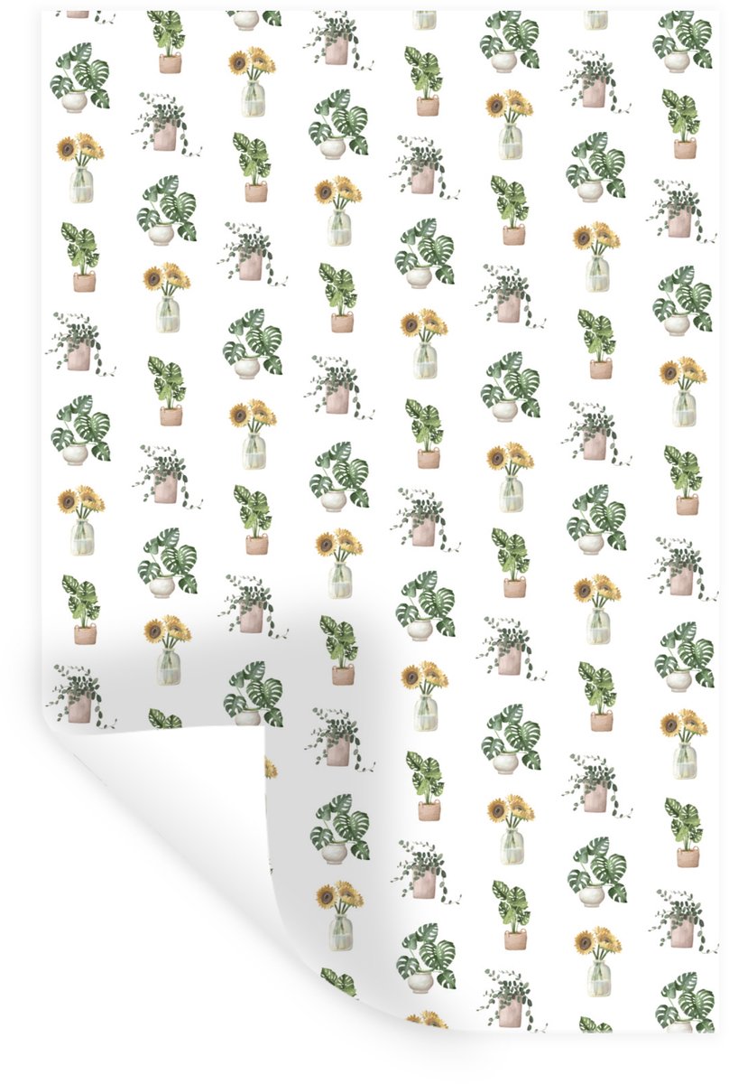 Muurstickers - Sticker Folie - Planten - Pastel - Patronen - 40x60 cm - Plakfolie - Muurst