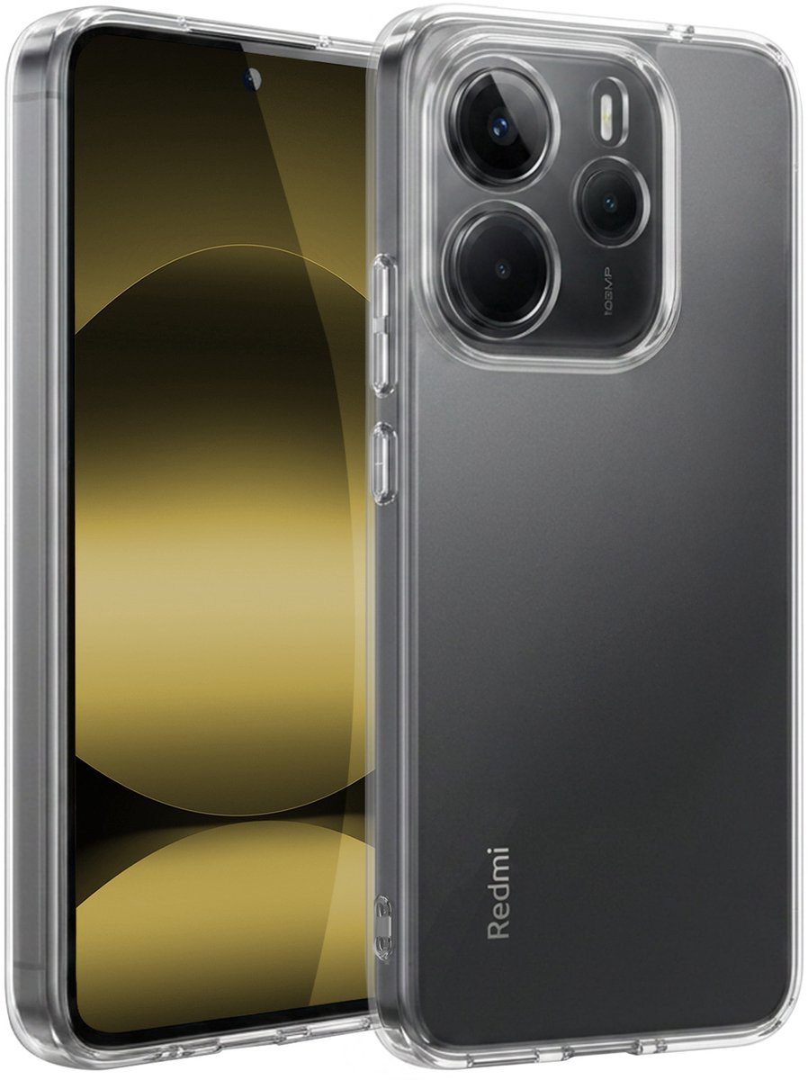 Hoesje - Geschikt voor Xiaomi Redmi Note 14 5G - Sterk & Shockproof - Hoes Cover - Siliconen Case - Telefoonhoesjes - Transparant