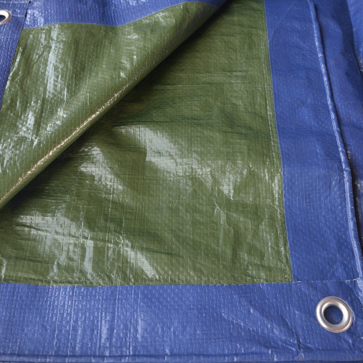 Cover All Plane Afdekzeil met oogjes, 2,00 x 6 m, groen-blauw, 90 g/m², dekzeil voor hout, tuinmeubelen, auto's, zwembaden, boten, camping, beschermend zeil met metalen ogen, waterdicht en
