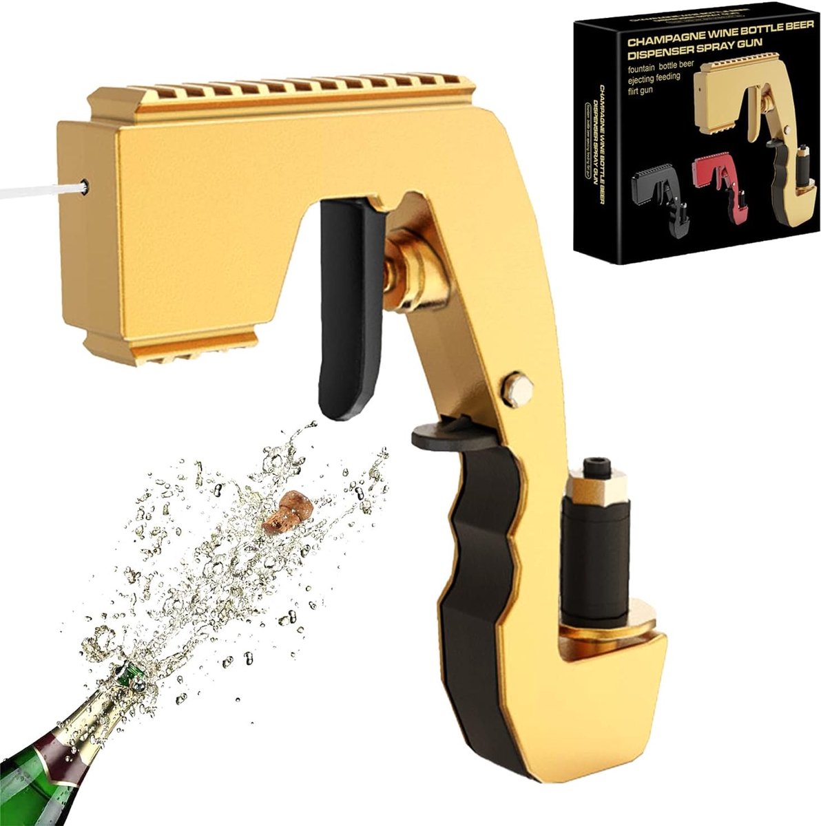 SnelShoppen - Champagne Spray Gun, Bierpistool, Wijn Dispenser, Multifunctionele Bar Tool voor Feesten, Bruiloften, Strand, Zwembad, Duurzaam ABS