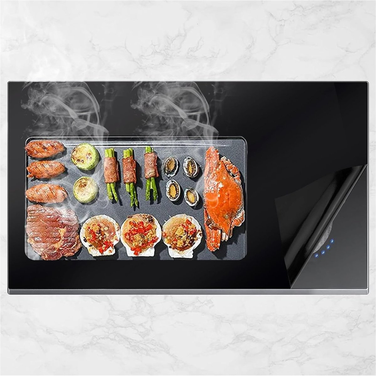 SnelShoppen - Inductiekookplaat Bescherming 60 x 90 cm, Hittebestendig, Antislip, Silicone, Bescherming tegen Krassen en Stof voor Keuken