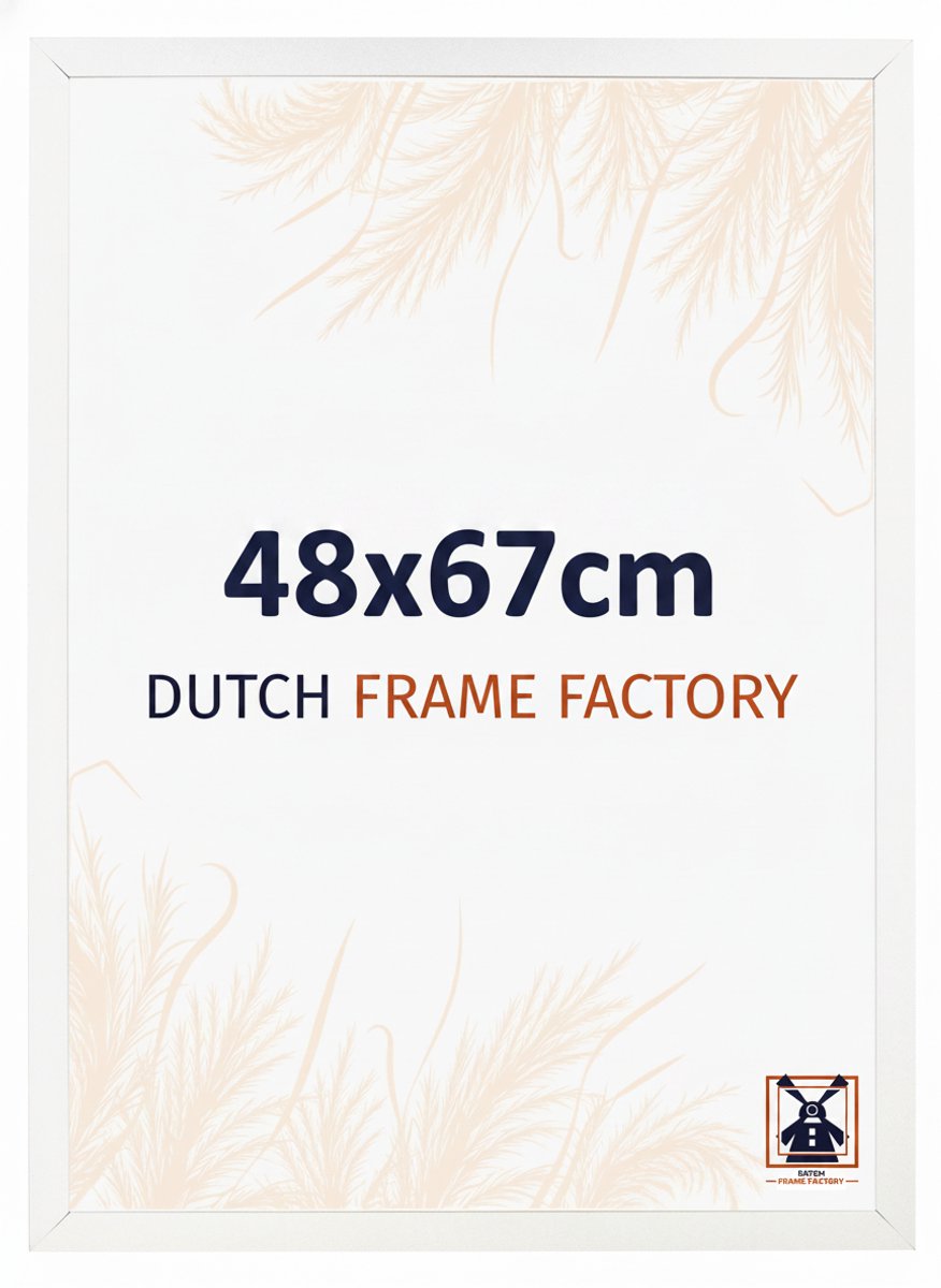 Fotolijst 48x67 cm - MDF - Wit Hoogglans - Benno