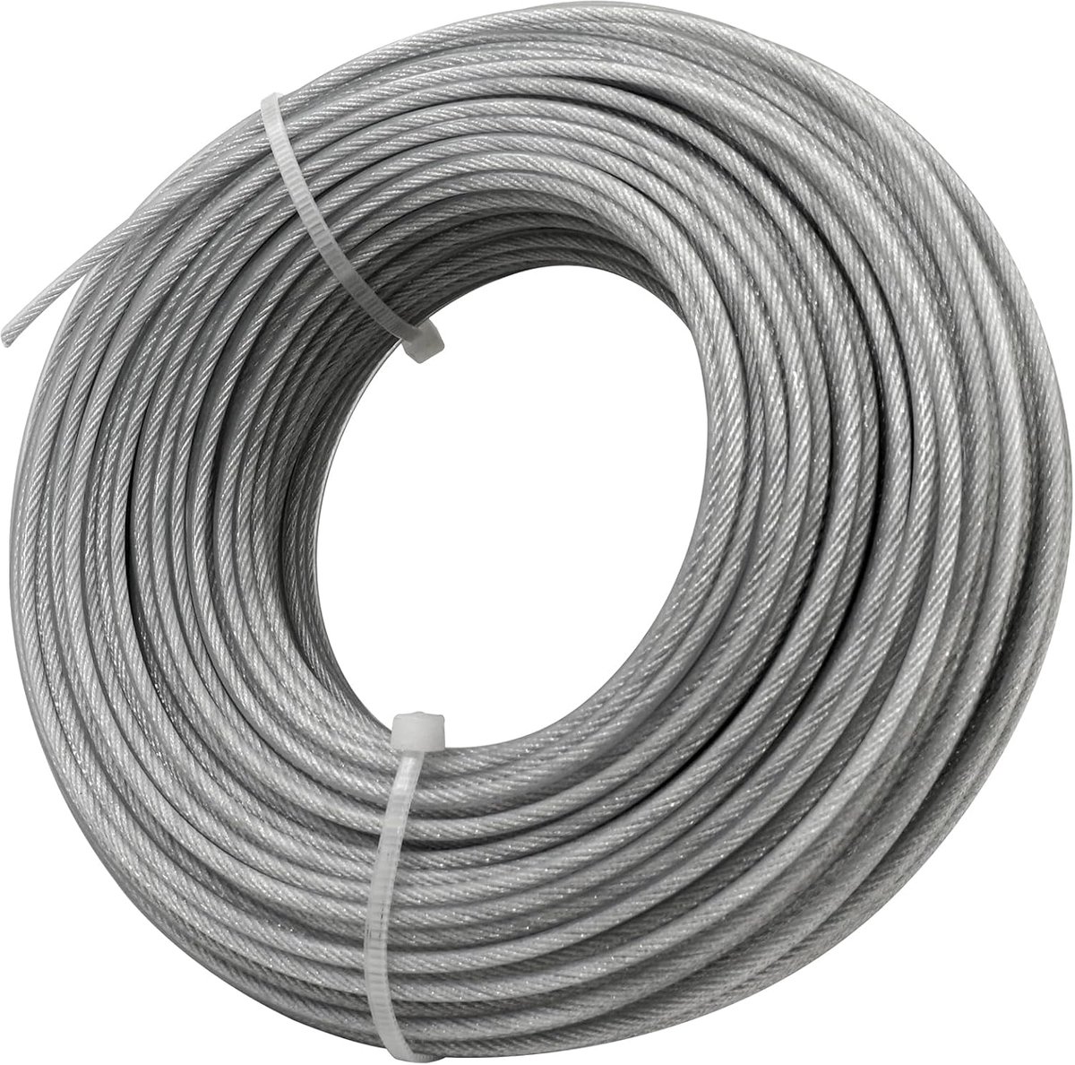SnelShoppen - Gras Trimmer Draad 2.4mm Nylon Staal 50m - Vervangspoel voor Tuin en Gazon - Duurzaam en Slijtvast - Ronde Draad voor Grastrimmers