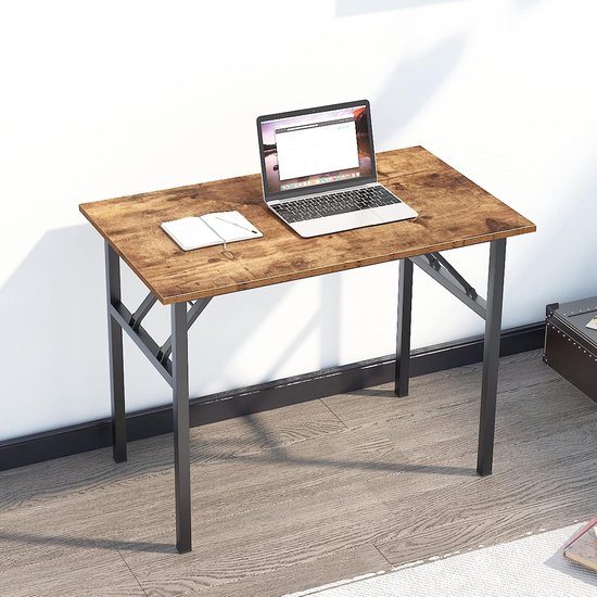 SnelShoppen - Vouwtafel Laptop Tafel 100x60 cm, Geen Montage Nodig, E1 Klasse Hout, Waterdicht, Krasbestendig, Ideaal voor Thuiswerken, Studie, Campin van Snelshoppen — afbeelding 3