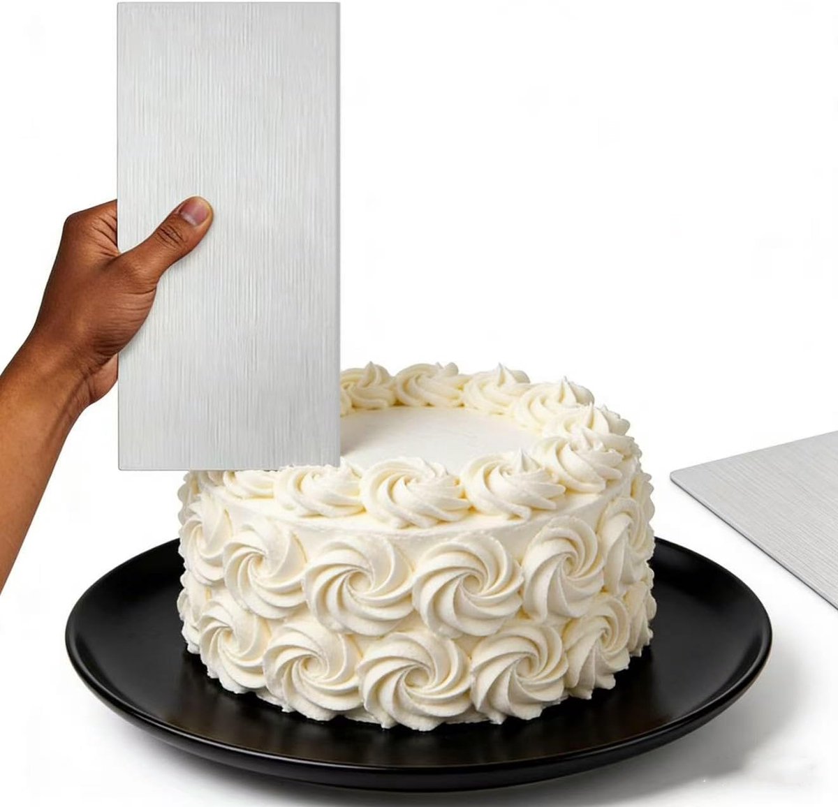 SnelShoppen - Cake Scraper RVS Spatel voor Botercrème, Fondant en Decoratie - Professionele Cake Tool voor Smoothing en Decoreren in de Keuken - Hoogw