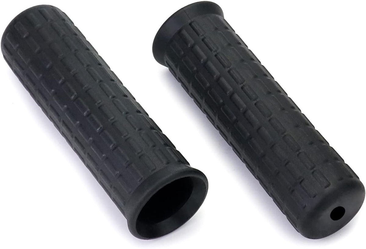 SnelShoppen - 2 Stuks Vervangende Tuinwagen Handvatten - Antislip - 30mm Binnen Diameter - 12cm Lengte - Zwart - Geschikt voor Tuin, Camping, en Klusp