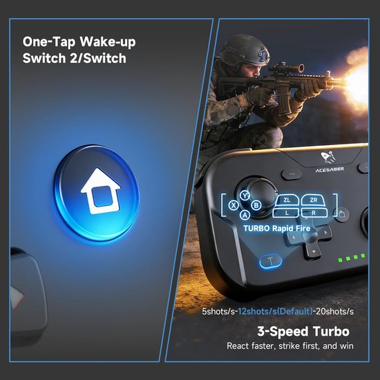 Mini Game Controller - Draadloze Joystick - Mobiel Gamers - 6-assige Gyrosensor - Compact Formaat - Zwart van MINI — afbeelding 4