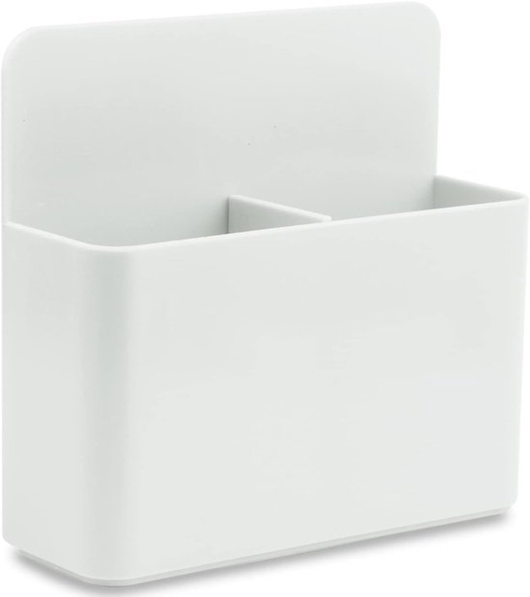 Penhouder-Magnetische pennenhouder-Magnetische- markeerstifthouder-Whiteboard pennenhouder-Opbergrek -Dubbel opbergrek-Geschikt voor whiteboard- koelkast- vriezer-kluisje-kantoor-thuis-school-1 stuck-wit