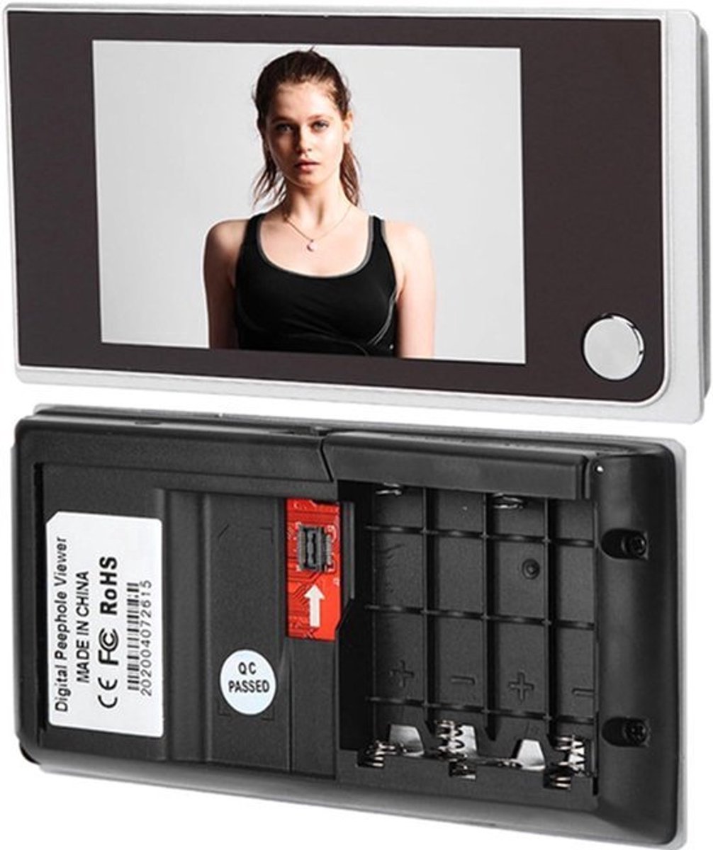 Digitale Deurcameraviewer 35 Inch 720P Hd-Beveiligingsdeurcamera + Monitor 120 ° Brede Weergave Elektronische Kijkgaatje Voor Huisdeurintercomsysteem Deurvideo