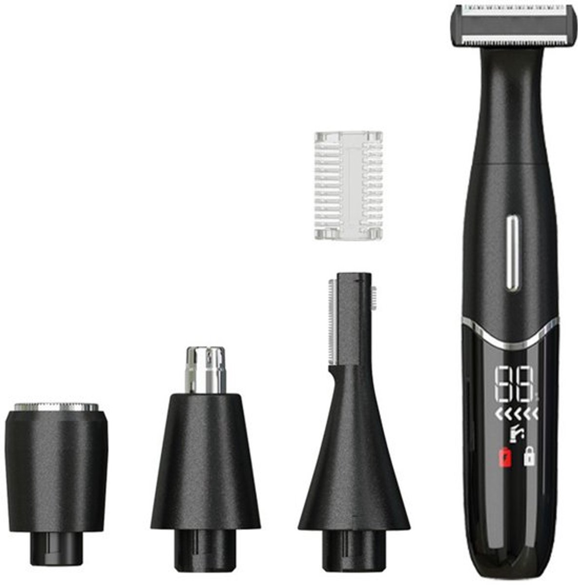 Efficiënte gezichts-epilator, wasbare epilator, ontharingsapparaat, ontharingstool, elektrische gezichts-epilator, zwart