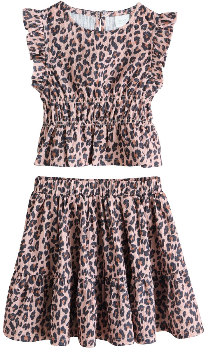 Next - Meisjes - Set van top en rok - Dierenprint