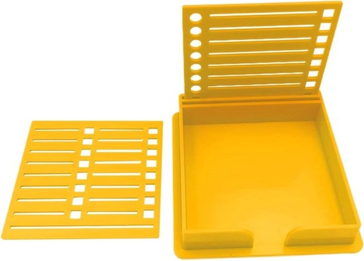 Dispenser voor plaknotities - Notitieblok Houder - Taken Organiseren - Met Dubbele Sjabloon - 9 x 9.5 x 7.8 cm