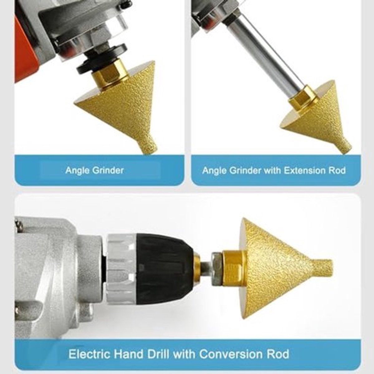 Chamfer Bit 50mm M10 - 1,97 Inch - Voor Tegels, Graniet en Marmer