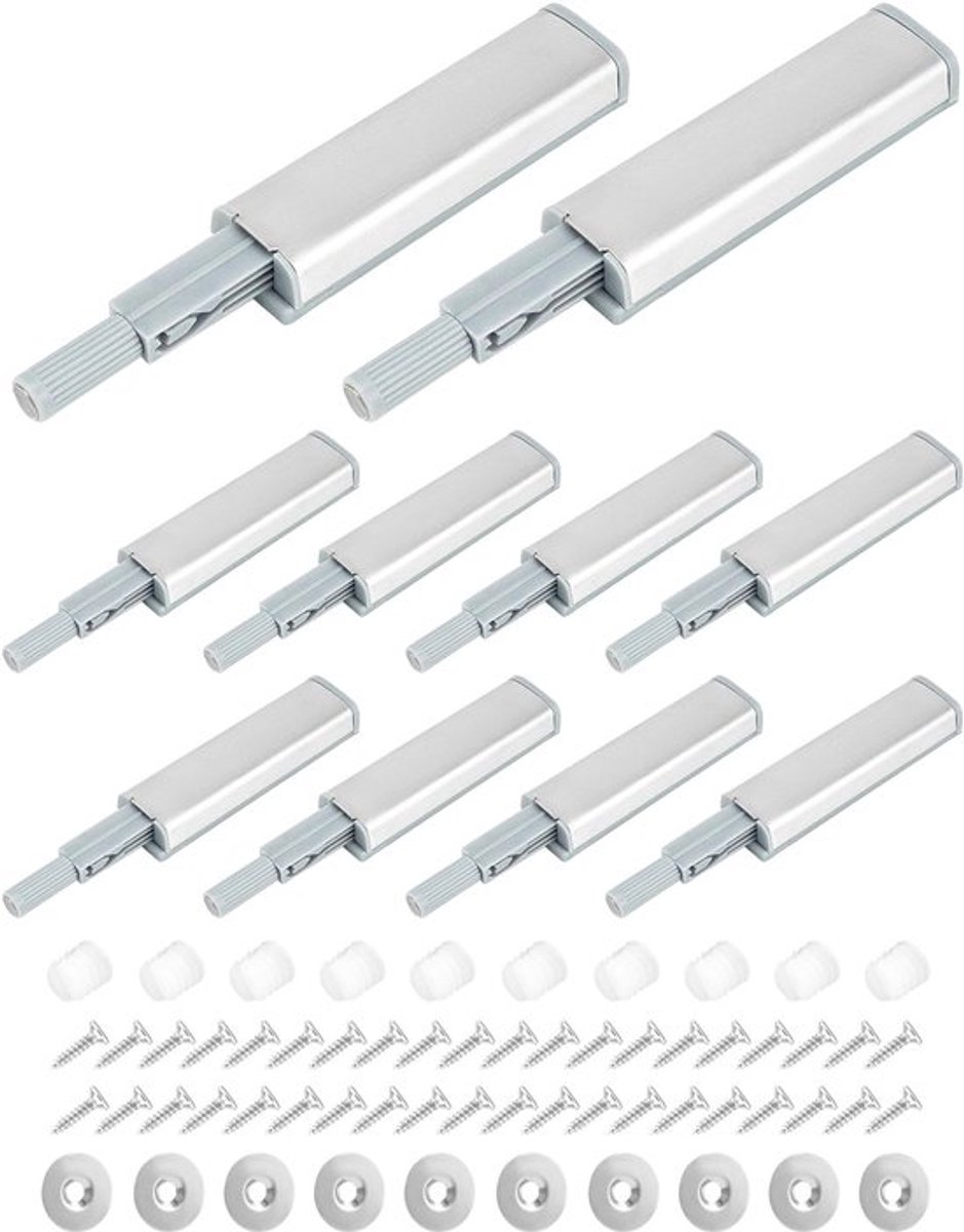 ® 10 StuksPush to Open Deurvangers, Soft Close Magnetische Deurvanger, Schroefbevestiging, voor lades, dressoirs