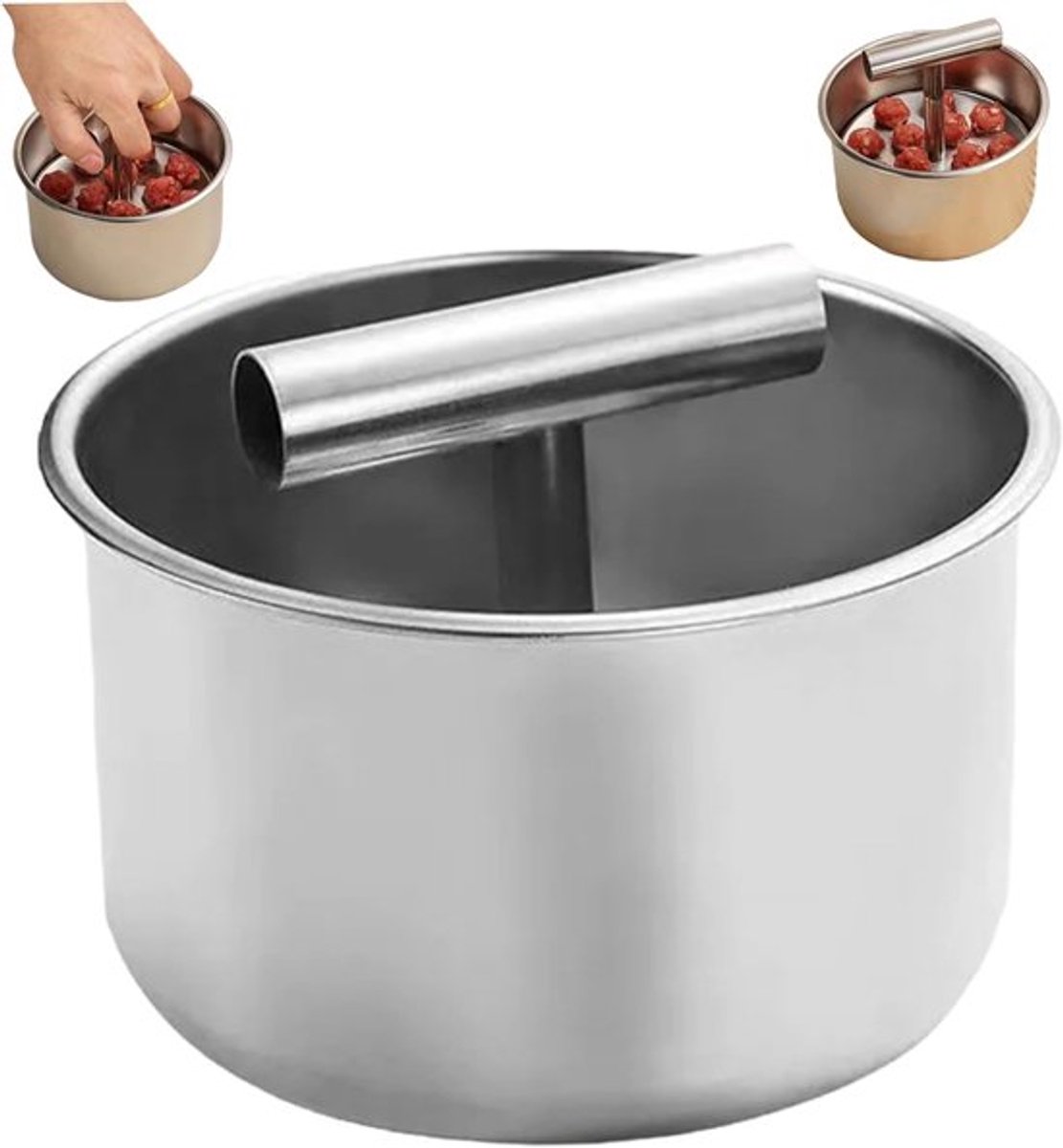 Gehaktbal Maker Rvs Handmatige Druk 12 Ballen Multifunctionele Gehaktbal Maker Tool voor Thuis & Restaurant Gebruik