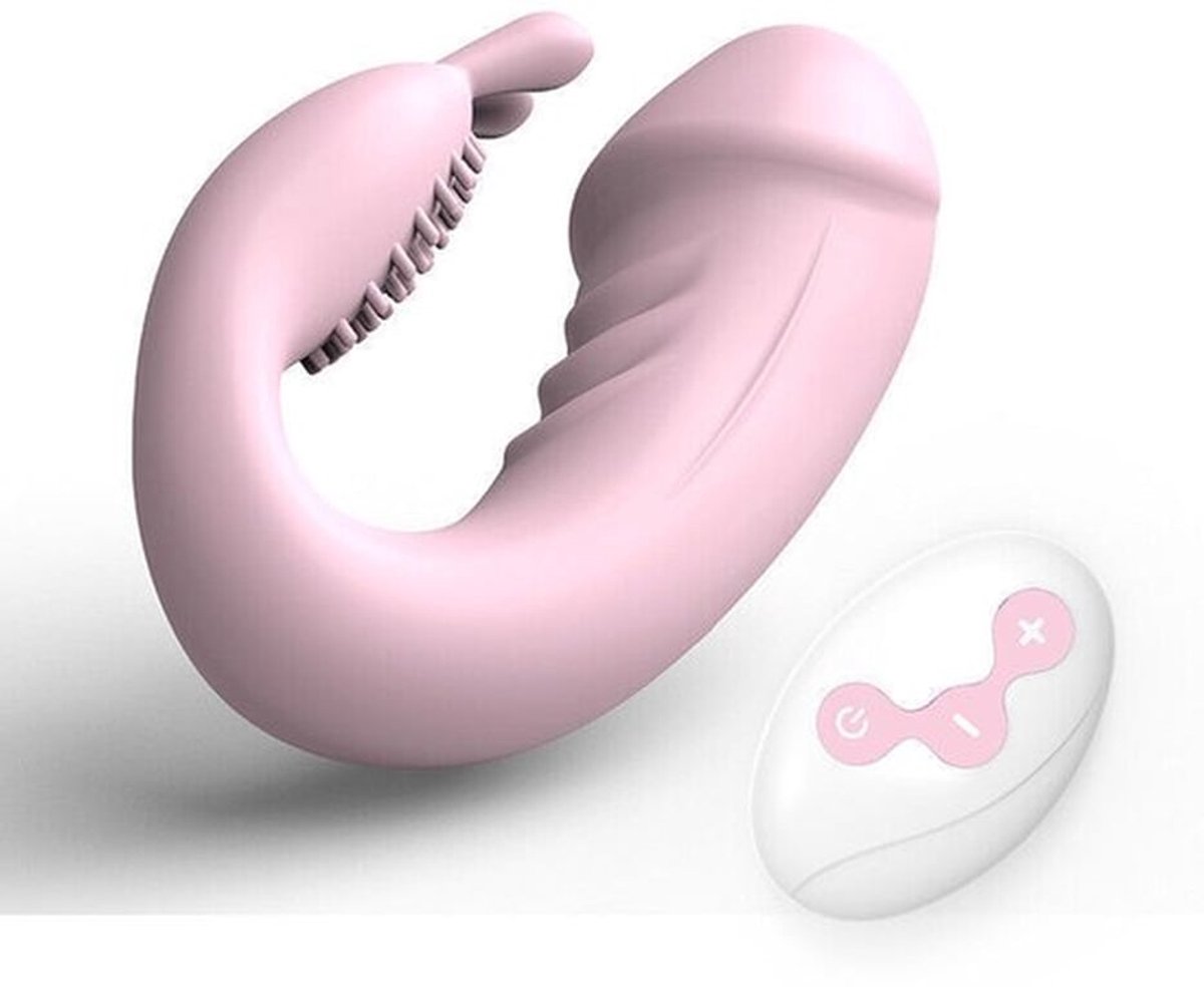 Seks-Dildo-Draagbare-Afstandsbediening-Vibrator-Clitoris-G-Spot-Vibrerend-Slipje-Speelgoed - Roze