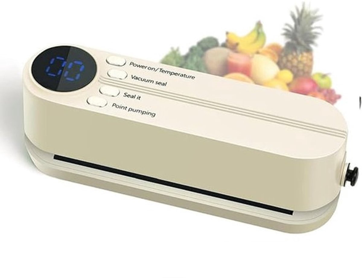 Mini vacuümsealer voor voedsel - draagbare, oplaadbare vacuümsealer voor het bewaren van droog en nat voedsel, warmtesealer voor chipszakken