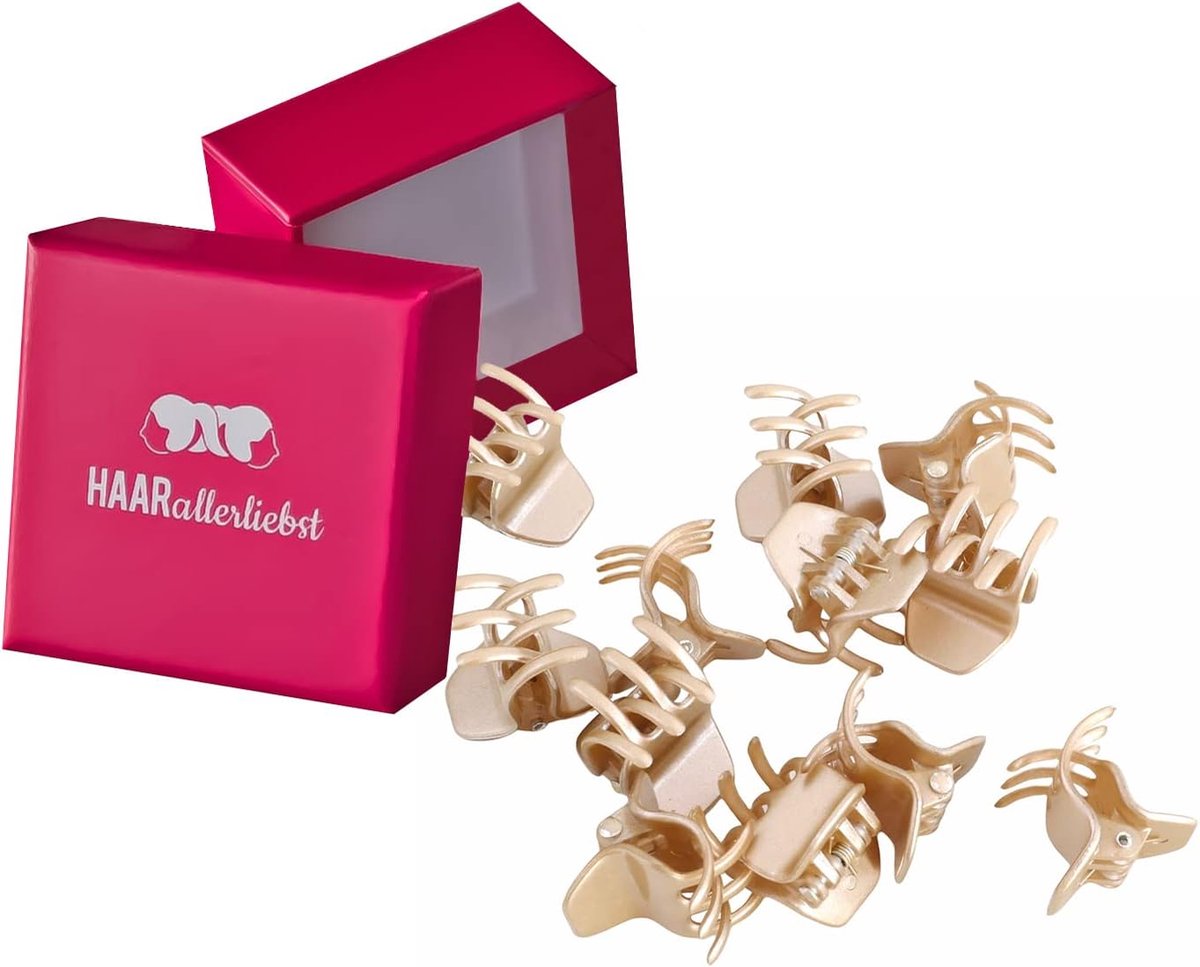 Haarclips Set - Klemmen Goud - Haar Stijlen - Compact Praktisch - 12 Stuks - Goud