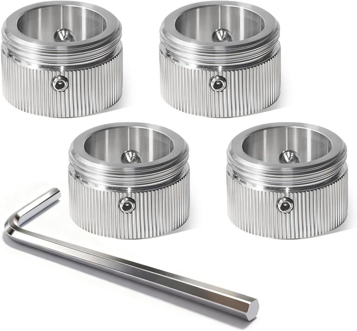 SnelShoppen - Radiator Thermostat Adapters M30 x 1.5, RA/RAV/RAVL, 304 RVS, 22 mm Inner Diameter, Set van 4, Perfect voor Verwarming & Sanitair