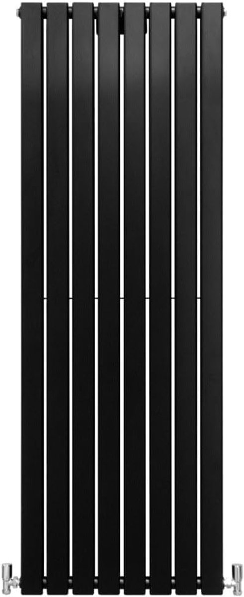 SnelShoppen - Designer Radiator 160x56cm Mat Zwart Verticaal Dubbel Paneel Moderne Verwarming voor Keuken, Woonkamer, Badkamer - Slank Ontwerp, Hoogwa