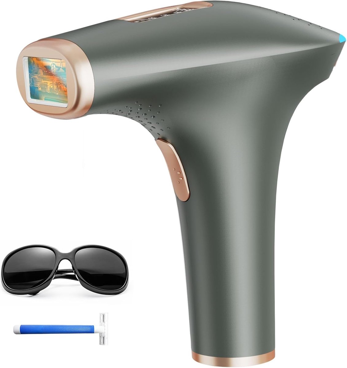 Thijox - Haarlosy IPL-Laser Ontharingsapparaat – Pijnloos en Effectief Ontharingshulpmiddel voor Gezicht, Oksels, Benen en Lichaam, 9 Energieniveaus,