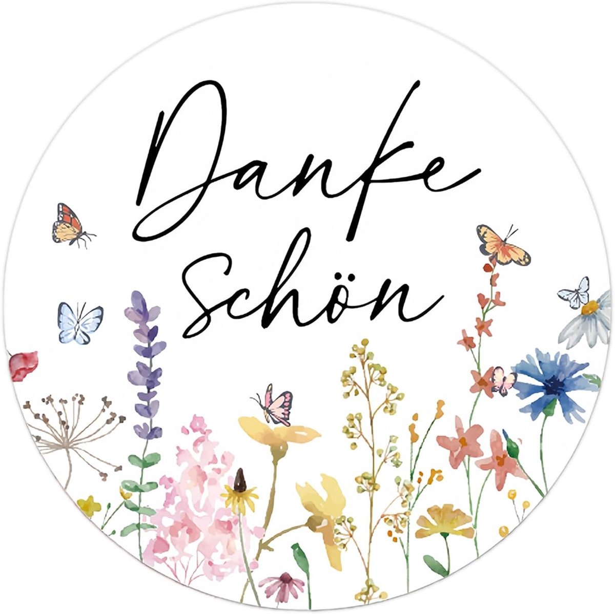 SnelShoppen - 120 Stuks Bedankstickers - 4 cm Ronde Stickers - Bedankjes voor Cadeaus, Verjaardagen, Feestjes, Decoratie, Zakken en Geschenken - Perfe