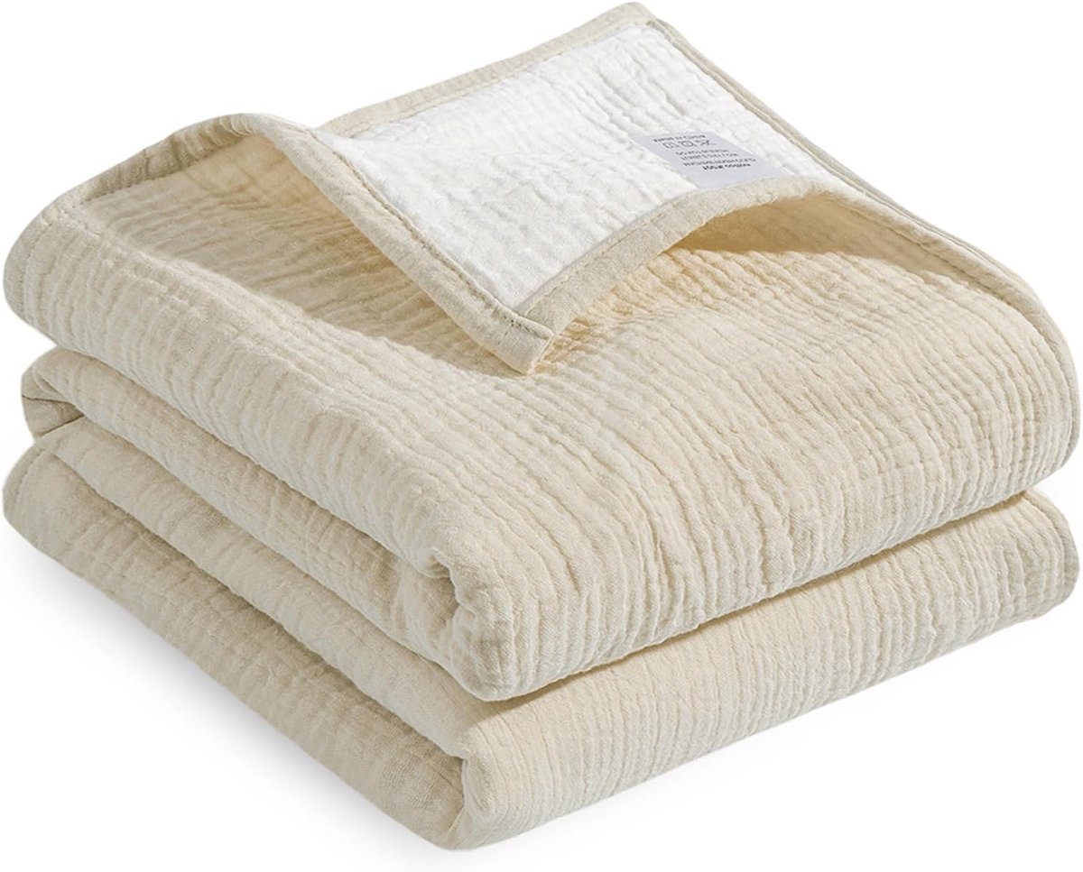 SnelShoppen - Baby Katoenen Dekentje voor Pasgeborenen, Muslin Wikkeldoek 90x90cm, Ademend Slapen Dekentje voor Kinderen, Babydeken voor Jongens en Me