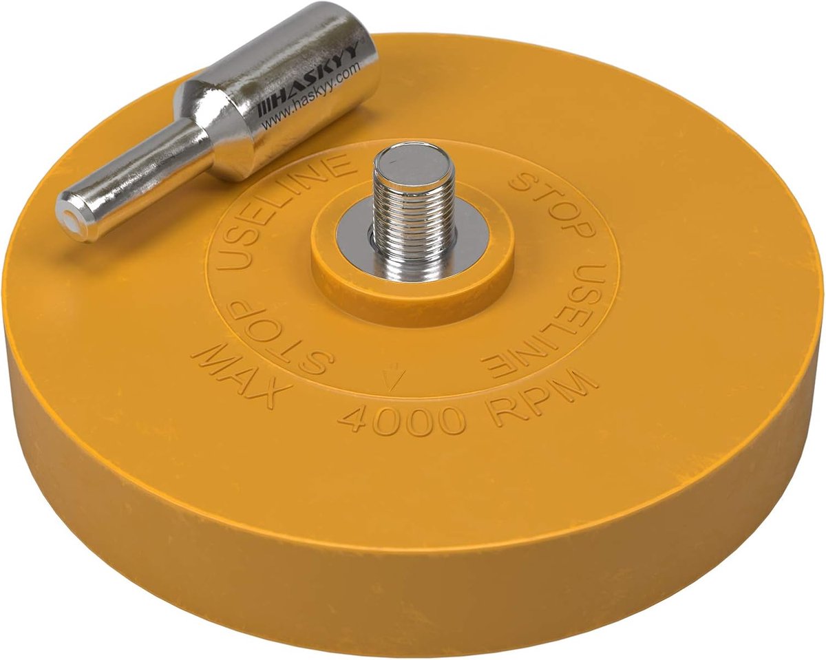 SnelShoppen - Professionele Haskyy Folieradierer met Adapter - 1x Hechtingsgum voor Auto, Motor en Vervoer - Effectieve Verwijdering van Stickers en H