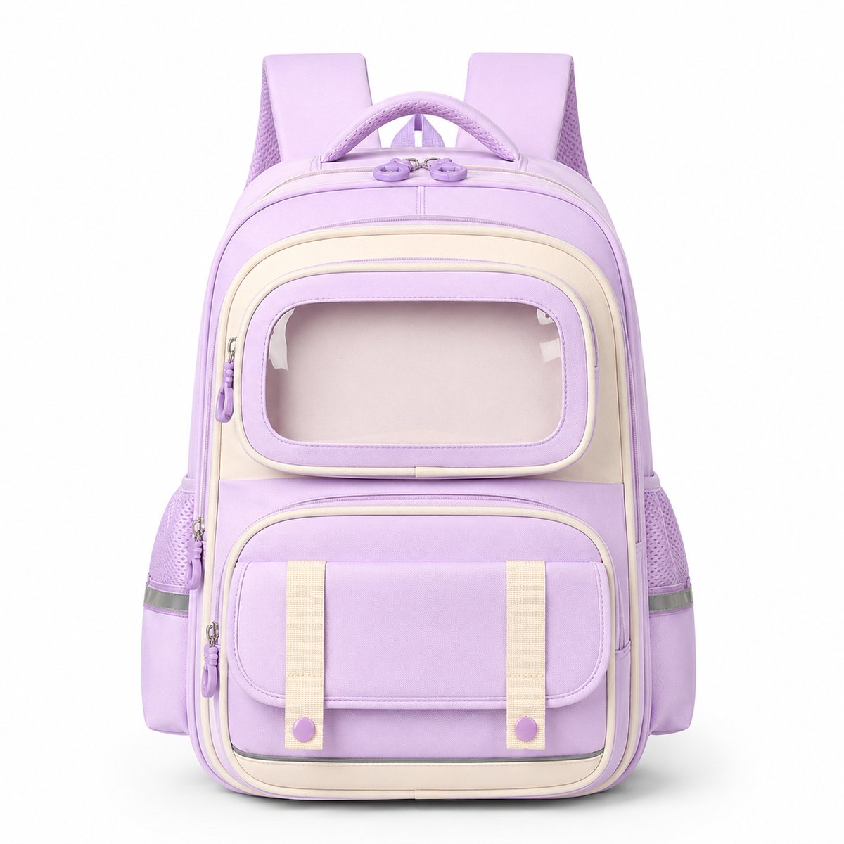 Meisjes Rugzak voor de Basisschool - Ergonomische Schooltas voor Meisjes- Stijlvolle 20L Boekentas - Lichtgewicht Rugzak met Laptopvak - Paars