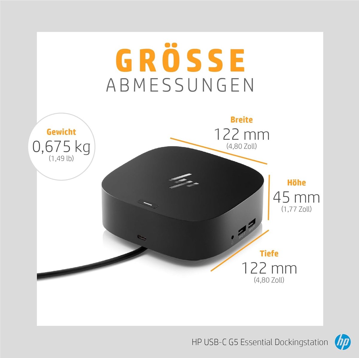 SnelShoppen - USB-C Docking Station G5 met 100W Power Delivery, 4 USB-A Poorten, Multi-OS Compatibiliteit, Compact Ontwerp, Zwart - Refurbished