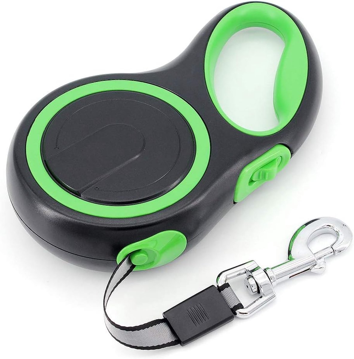 SnelShoppen - 8M Lange Intrekbare Hondenriem - Automatische Uitschuifbare Huisdierlijn Tot 110lbs (50KG) - Groen - Antislip TPE Materiaal - Voor Wande