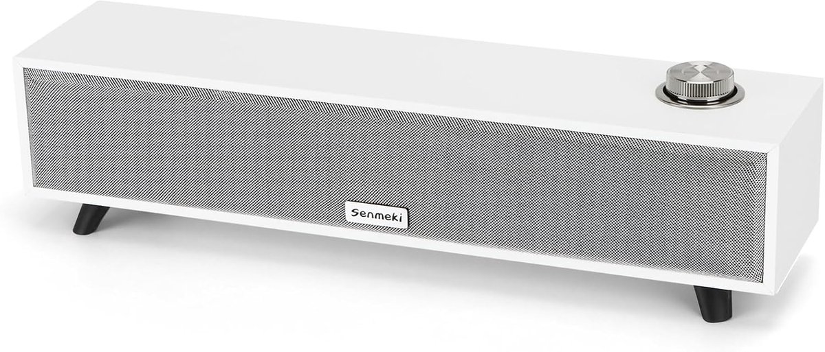 SnelShoppen - PC-luidsprekers, USB Powered, 10W Bedraad, Elegante Houten Soundbar met Stereo Geluid voor Desktop, Laptop en Smartphone