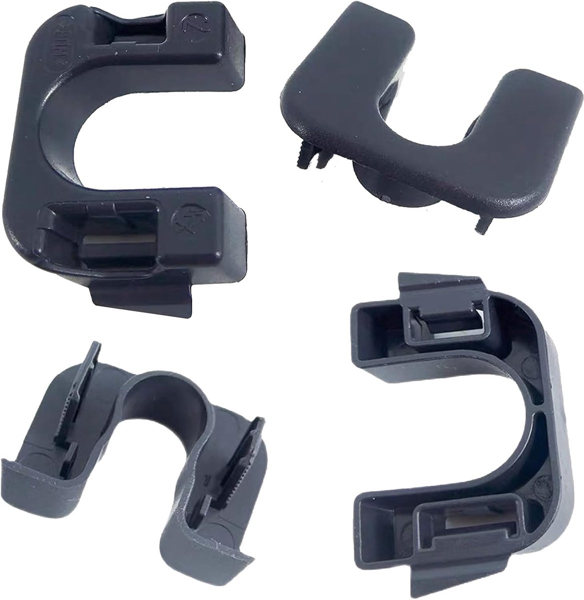 SnelShoppen - 4x Achterrek Clip Montagebeugels voor Ford Fiesta MK7/MK8, Focus, B-Max, C-Max, Peugeot, Citroën C3, DS3 - Stevige Beugels, Eenvoudige I
