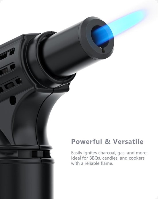 SnelShoppen - Keukenbrander Flambeerbrander - Navulbaar Gas met Krachtige Jetvlam, Kinderslot, Compact en Lichtgewicht voor Koken, Grilling, Feest en van Snelshoppen — afbeelding 2