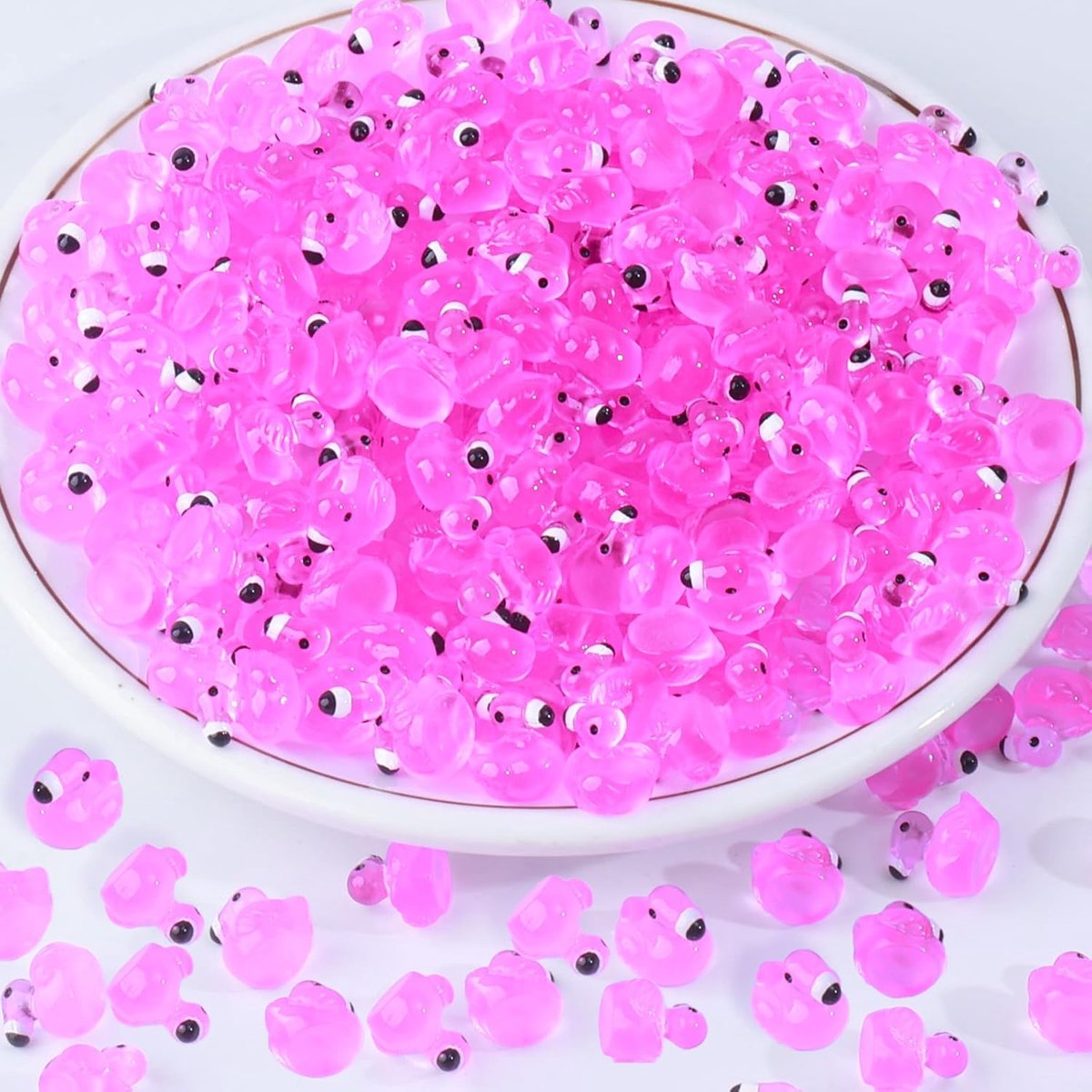 SnelShoppen - 50 Pcs Mini Resin Flamingo Figuren - Schattige Roze Flamingo Ornamenten voor Tuin, Cake Decoratie, Aquariums en Poppenhuizen - Compact e