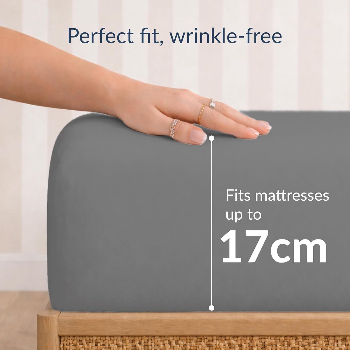 SnelShoppen - Fitted Sheet 80x200/80x190 cm voor Kinderen - Diepe Hoek van 25 cm - 100% Polyester - Zacht, Sneldrogend, Anthraciet - Oeko-Tex Gecertif