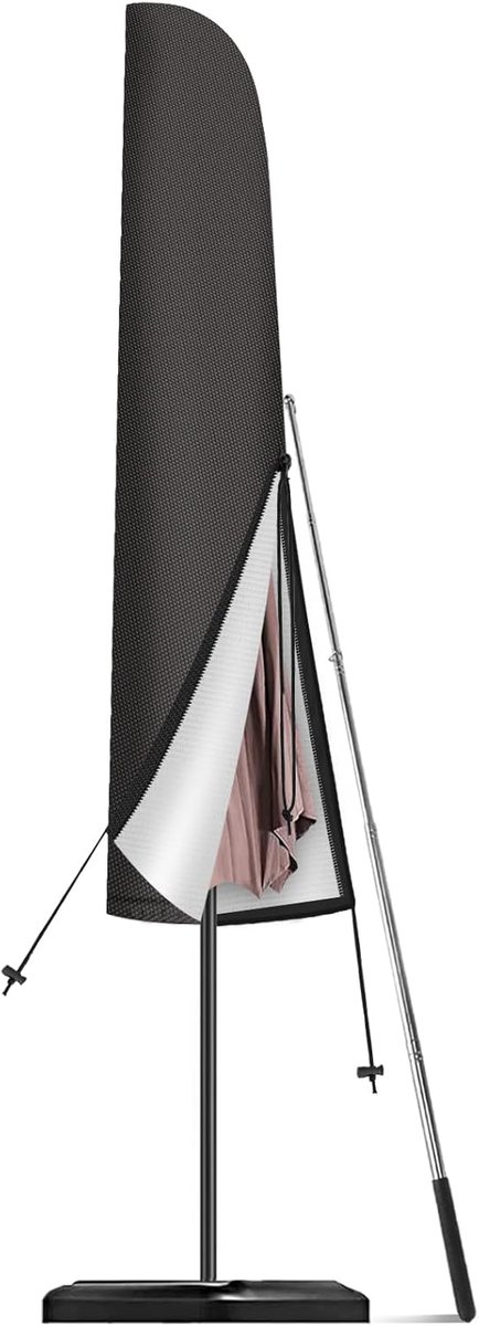 SnelShoppen - Beschermhoes voor Drijvende Parasol - 420D Oxford Weerbestendig en Scheurvast - Voor Ø 200 cm, Ø 300 cm, Ø 400 cm - Inclusief Hulpsteel