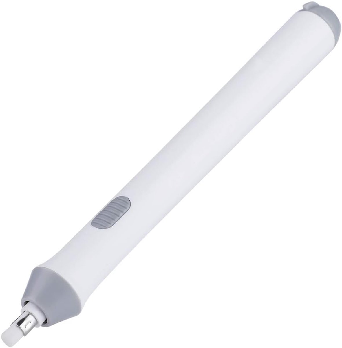 SnelShoppen - Elektrische Automatische Gum Met 22 Gumvullingen - Batterijgevoed, Kunststof, 17,3 cm, Kleur: Wit, Perfect Voor School, Kunst En Creatie