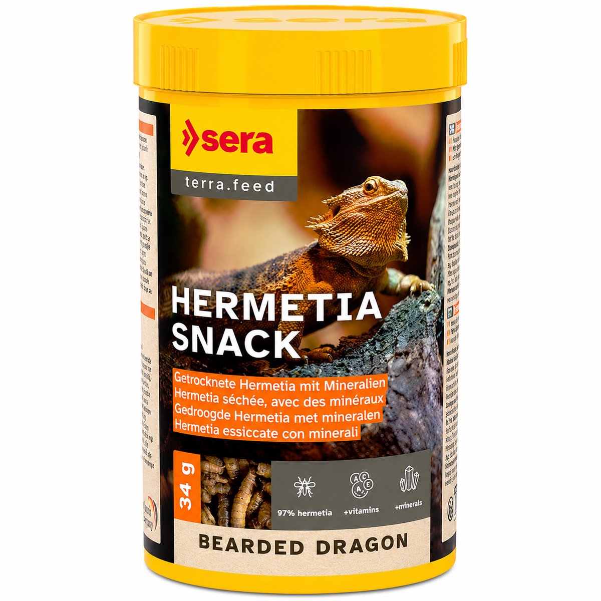 Sera Baardagaam Hermetia snack met vitamines en mineralen 250 ml | 34 g
