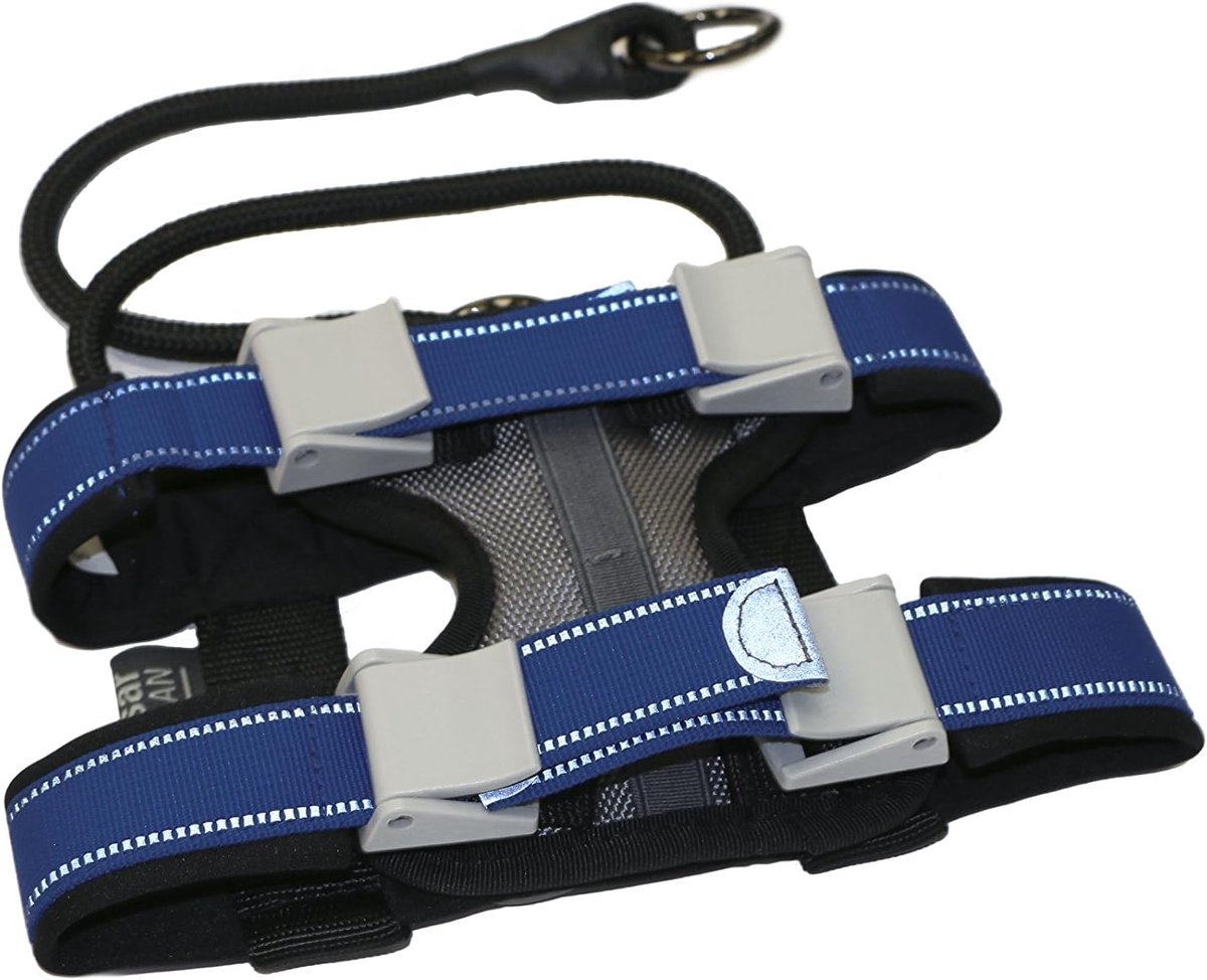 SnelShoppen - Honden Trainingshalsband - Dog Whisperer - Grote Maat - Grijs - Comfortabele Nylon en Neopreen - Ideaal voor Dierenliefhebbers