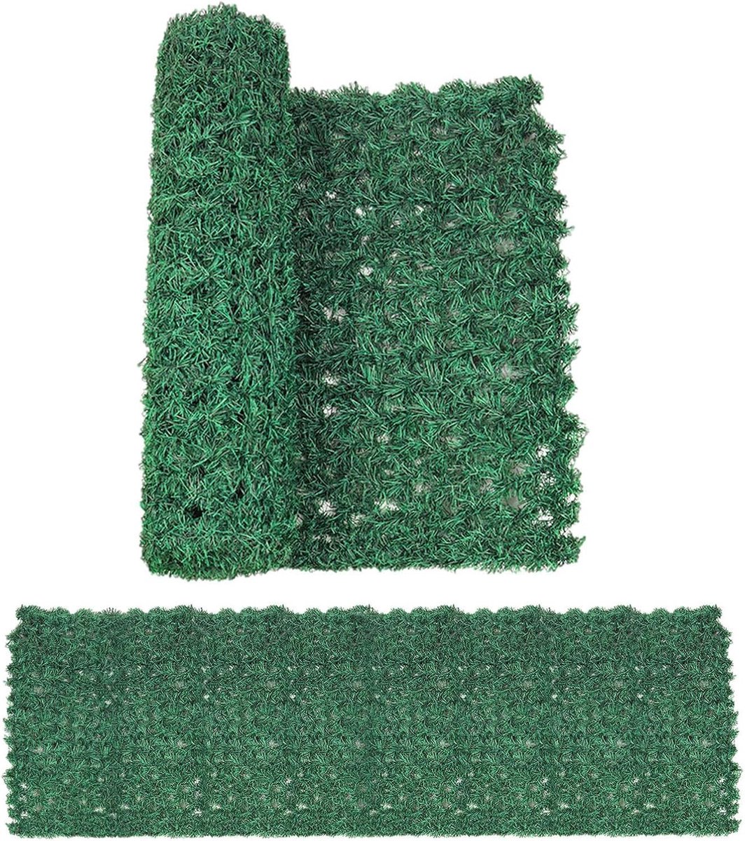 SnelShoppen - Kunstmatig Klimopscherm 0.5x2 m - Green Ivy Privacy Vangrail Scherm - Tuin Decoratie voor Balkon, Terras, Bruiloft en Buitenruimte