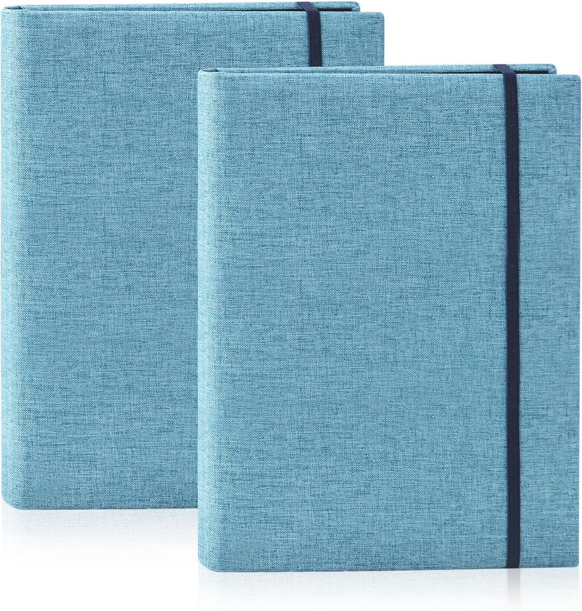 Fotoalbum 2 stuks - Insteekalbum voor 200 foto's 10x15 cm - Klein pocket fotoalbum - Linnen omslag - Zuurvrije insteekvakken - Tijdloze elegantie
