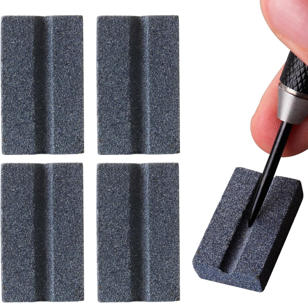 SnelShoppen - Dart slijpsteen voor metalen darts, dartslijper voor stalen dartpijlen, set van 4 dartaccessoires voor dartsport, perfect voor thuis en