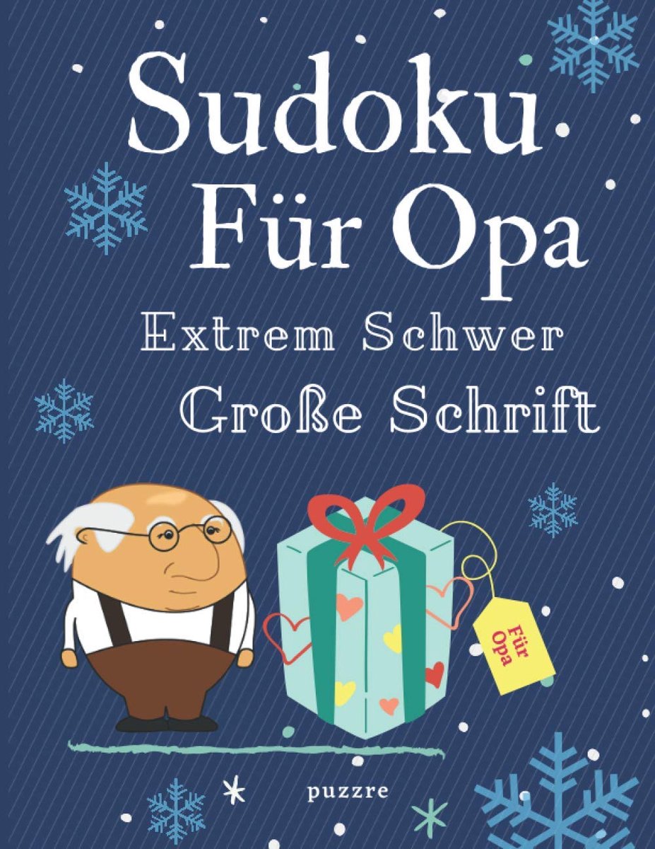 SnelShoppen - Sudoku Voor Opa Extrem Schwer Grote Schrift - Denksport Rätselboek Voor Senioren - Puzzels Voor Ouderen - Breintraining - Gezelligheid -