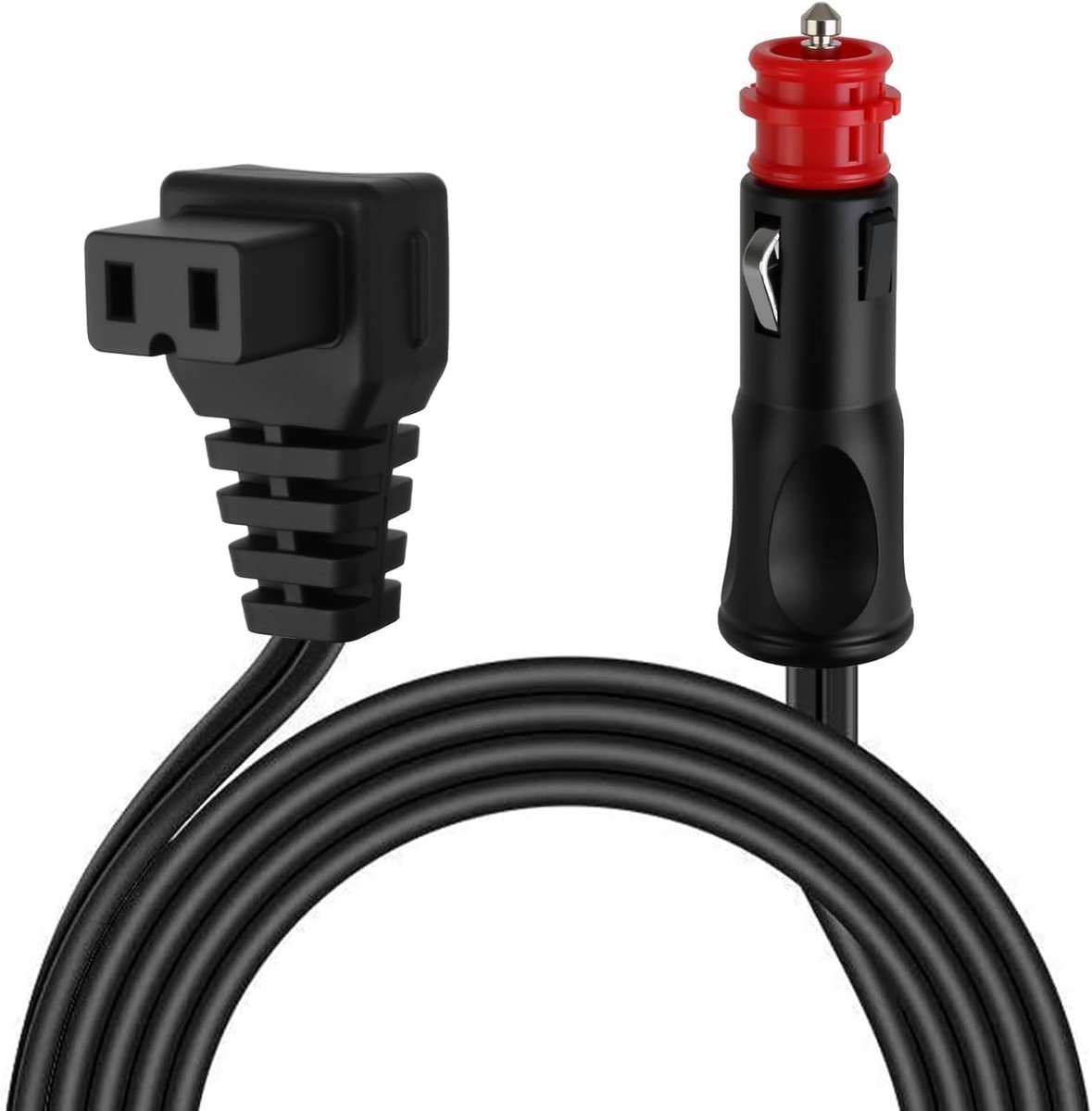SnelShoppen - 12V/24V Koelkabel 2m - Sigarettenaanstekerkabel voor Autokoelkast, Extensie voor Camping, Reizen, Dometic, Mobicool, Gas, Zwart