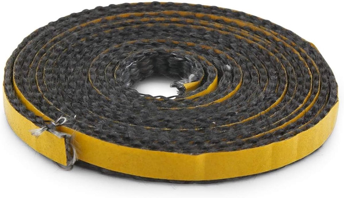 SnelShoppen - Zelfklevende Chimney Seal Flat Cord Sealing Tape 3m - Geschikt voor Verschillende Oranje Open Haarden, 10x2mm - Hittebestendig Accessoir