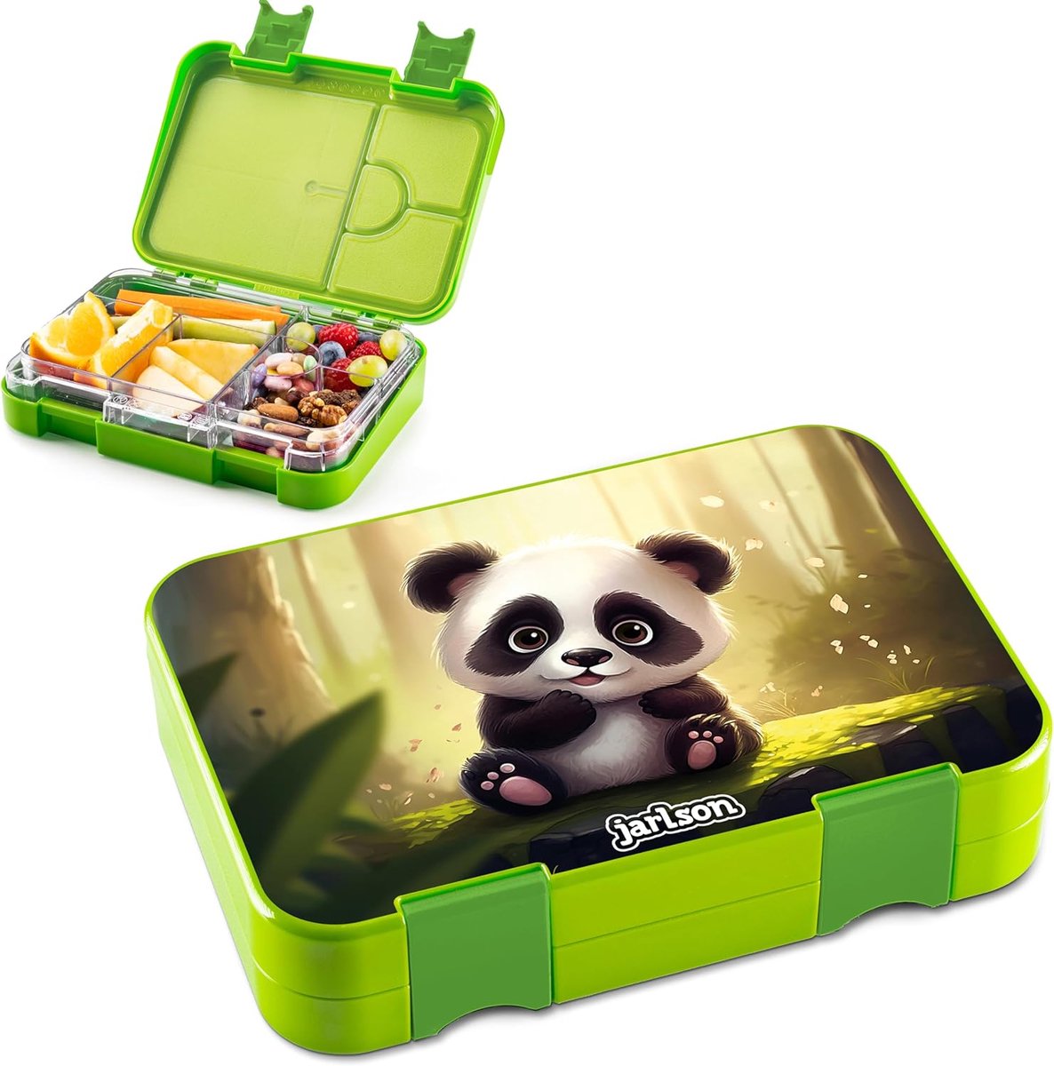 SnelShoppen - Broodtrommel Kinderen met Vakken - TONI Lunchbox - Bento Box Lekvrij voor Kleuterschool en School - Vesperbox voor Meisjes en Jongens -
