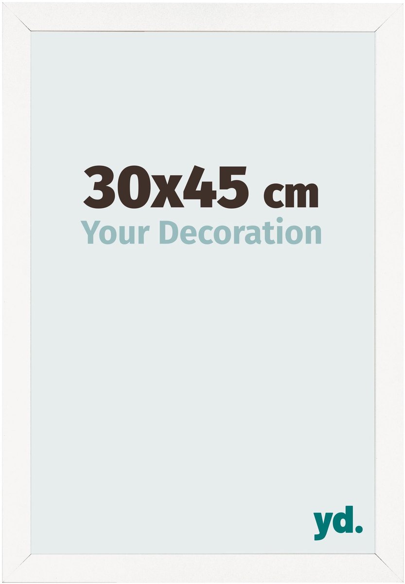 Your Decoration - Fotolijst 30x45 cm - MDF - Wit Hoogglans - Bologna